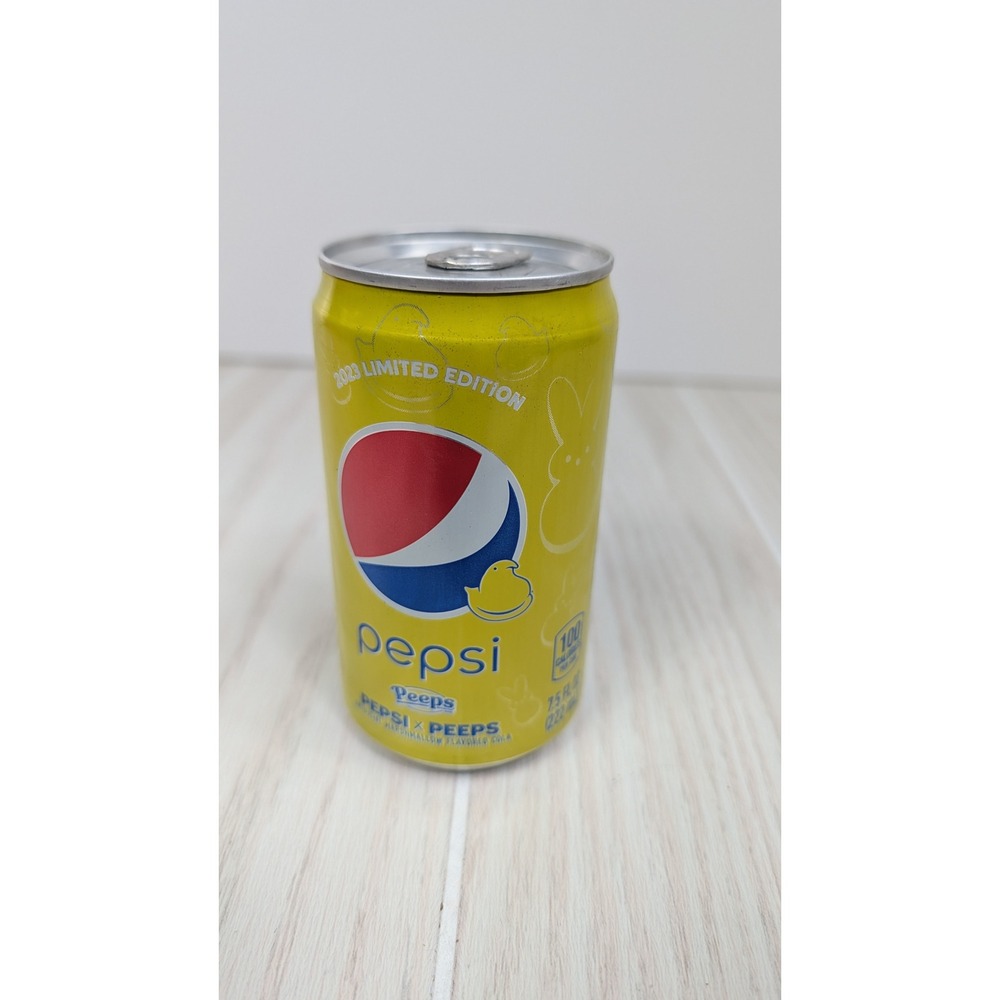 Pepsi Peeps Soda Sealed empty Can 7.5oz 2023 Limited Edition Manufacturer Flaw
